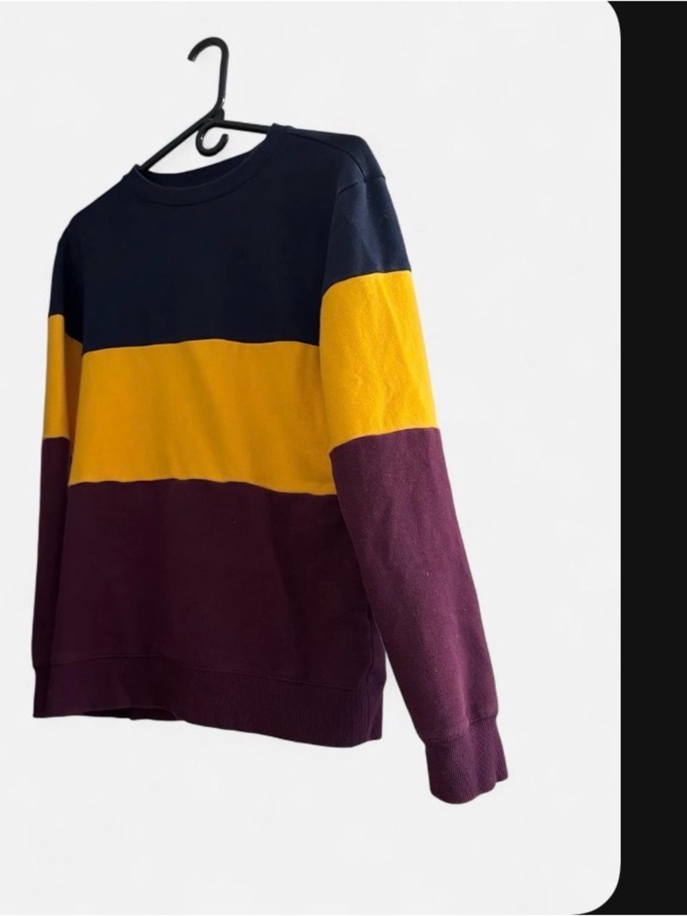 Original Use Colorblock Crewneck Sweatshirt - Navy, Mustard & Burgundy